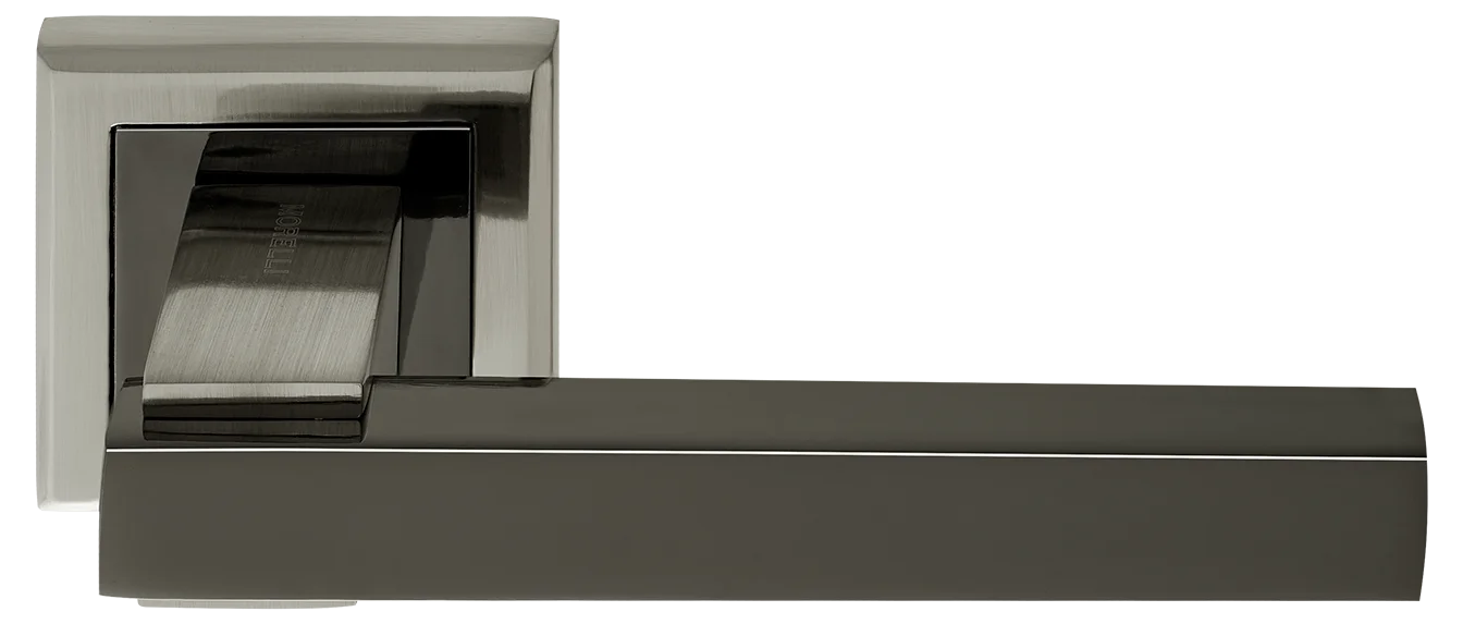 PIQUADRO, ручка дверная MH-37 SN/BN-S, на квадратной накладке, цвет - бел. никель/черн. никель фото купить Ижевск