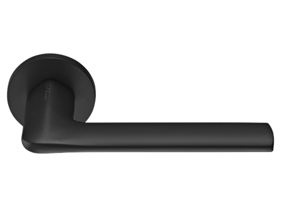 Ручка дверная "OAKA" на круглой розетке 6 мм, MH-61-R6 BL, цвет - чёрный фото купить Ижевск