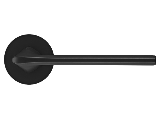 Ручка дверная "OAKA" на круглой розетке 6 мм, MH-61-R6 BL, цвет - чёрный фото купить в Ижевске