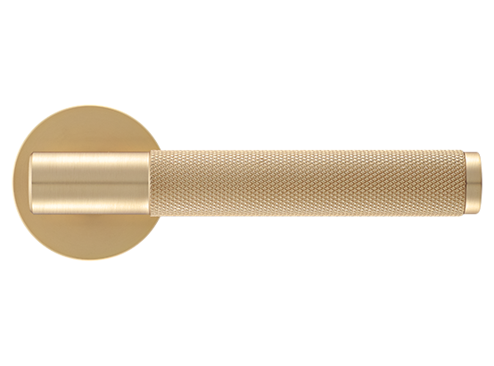 Ручка дверная "AZRIELI" на круглой розетке 6 мм, MH-57-R6T MSG, цвет - мат. сатинированное золото фото купить в Ижевске