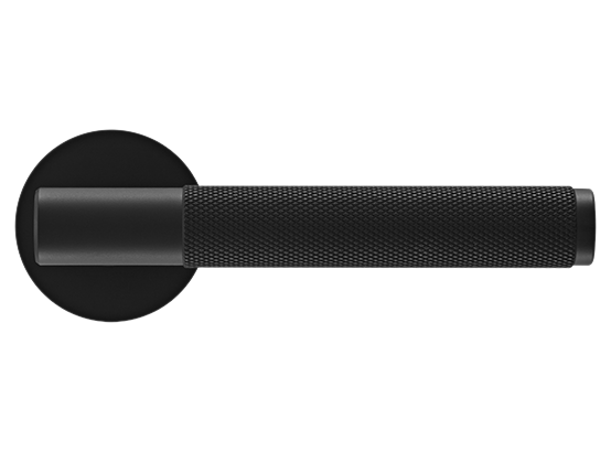 Ручка дверная "AZRIELI" на круглой розетке 6 мм, MH-57-R6T BL, цвет - чёрный фото купить в Ижевске