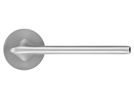 Ручка дверная "OAKA" на круглой розетке 6 мм, MH-61-R6 MSC цвет - мат. сатинированный хром фото купить в Ижевске