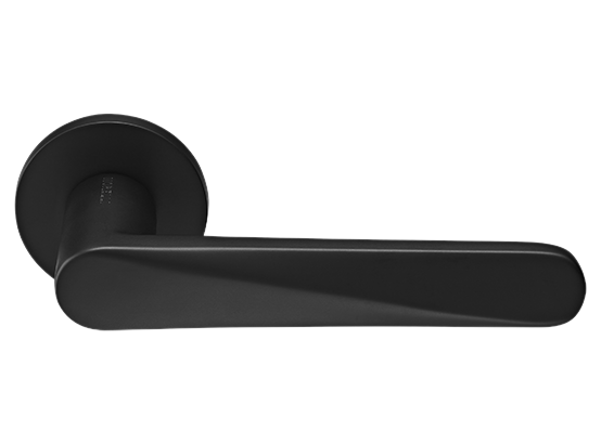 CAYAN - ручка дверная  на круглой розетке 6 мм, MH-58-R6 BL,  цвет - чёрный фото купить Ижевск