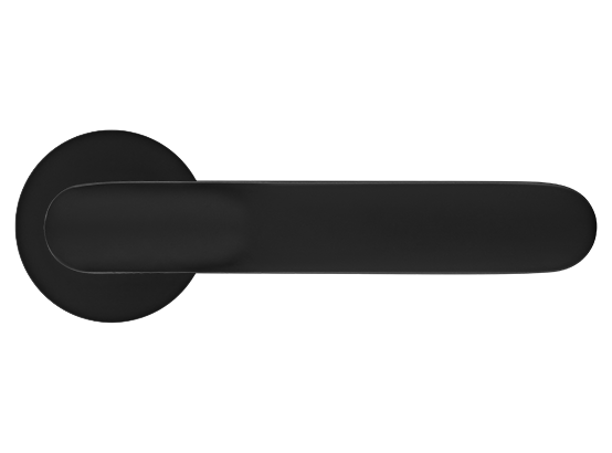 GARAK  ручка дверная на круглой розетке 6 мм, MH-59-R6 BL, цвет - чёрный фото купить в Ижевске