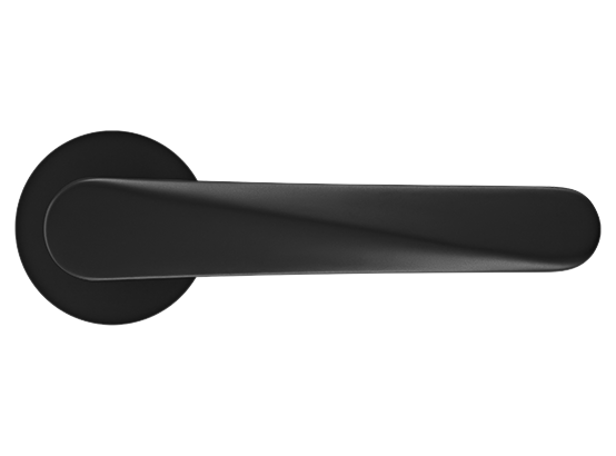 CAYAN - ручка дверная  на круглой розетке 6 мм, MH-58-R6 BL,  цвет - чёрный фото купить в Ижевске
